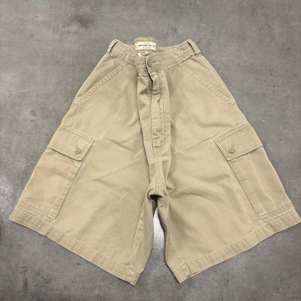 Vintage Y2K/2000s Khakis Mens Tan Cargo Shorts Relaxed Fit Vintage size 36